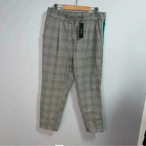 Vero Moda Vmeva Loose  String Check Ribbon Pant - Picture 1 of 5
